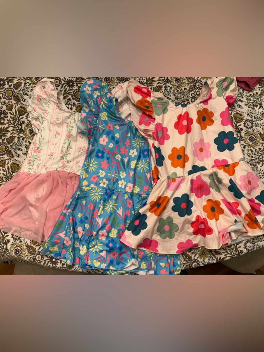 Kids Floral Dance Costume Dress - Multicolor